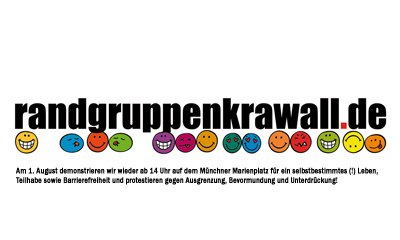 Randgruppenkrawall Behindertenprotest am 1. August 2021